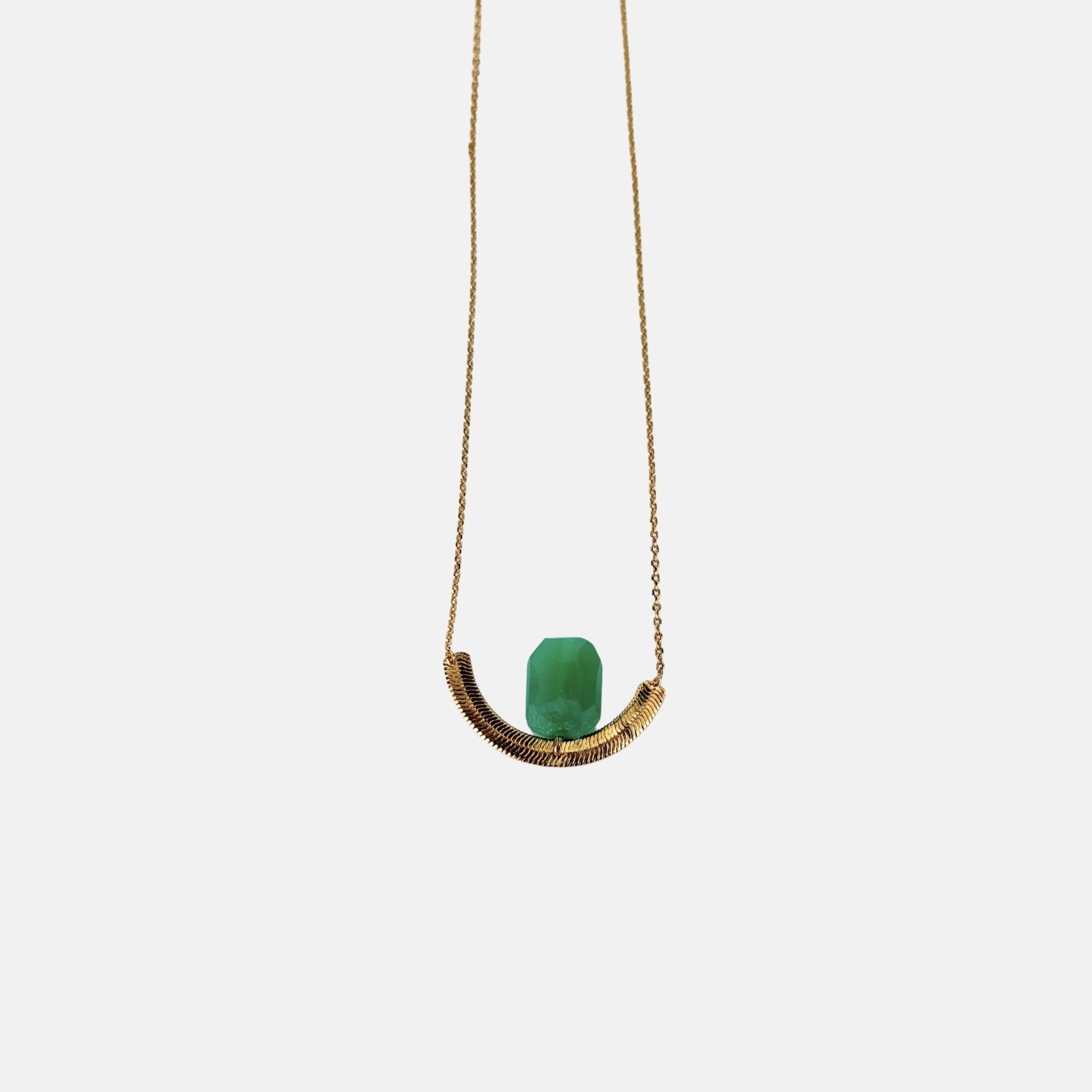 LM Bijoux Thais Necklace in Green - Big Bag NY