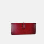 Biagini Hand Painted Buckle Flap Clutch Wallet in Wine - Big Bag NY