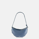 10.03.53 Blue Leather Half Moon Bag