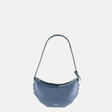 10.03.53 Blue Leather Half Moon Bag