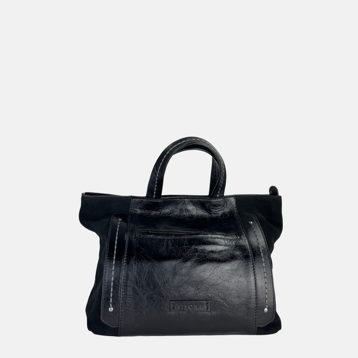MARYLIN Small Leather and Suede Handbag Plinio Visona - Big Bag NY
