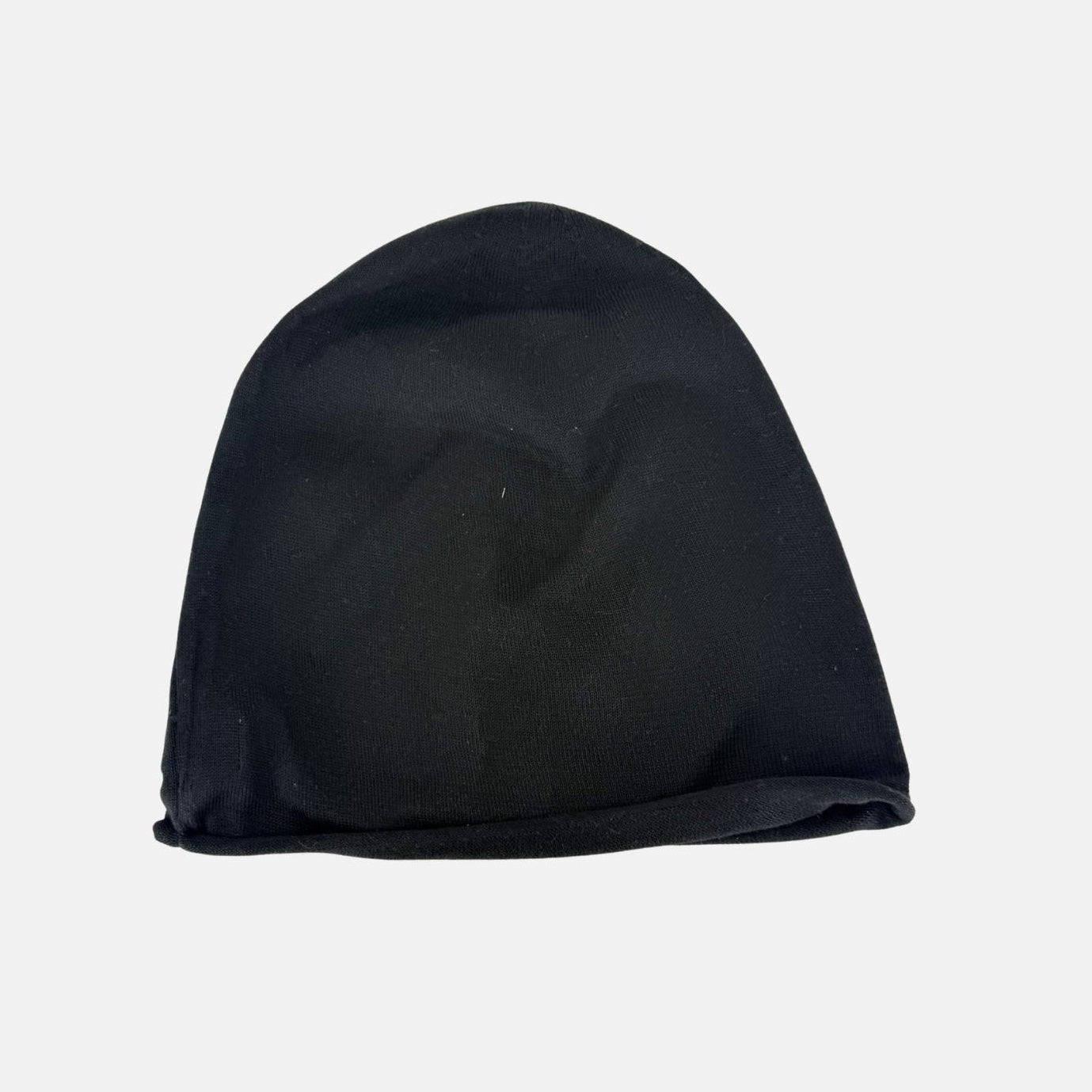 CA4LA MET logo Oversized Silk Knit Cap in Black - Big Bag NY