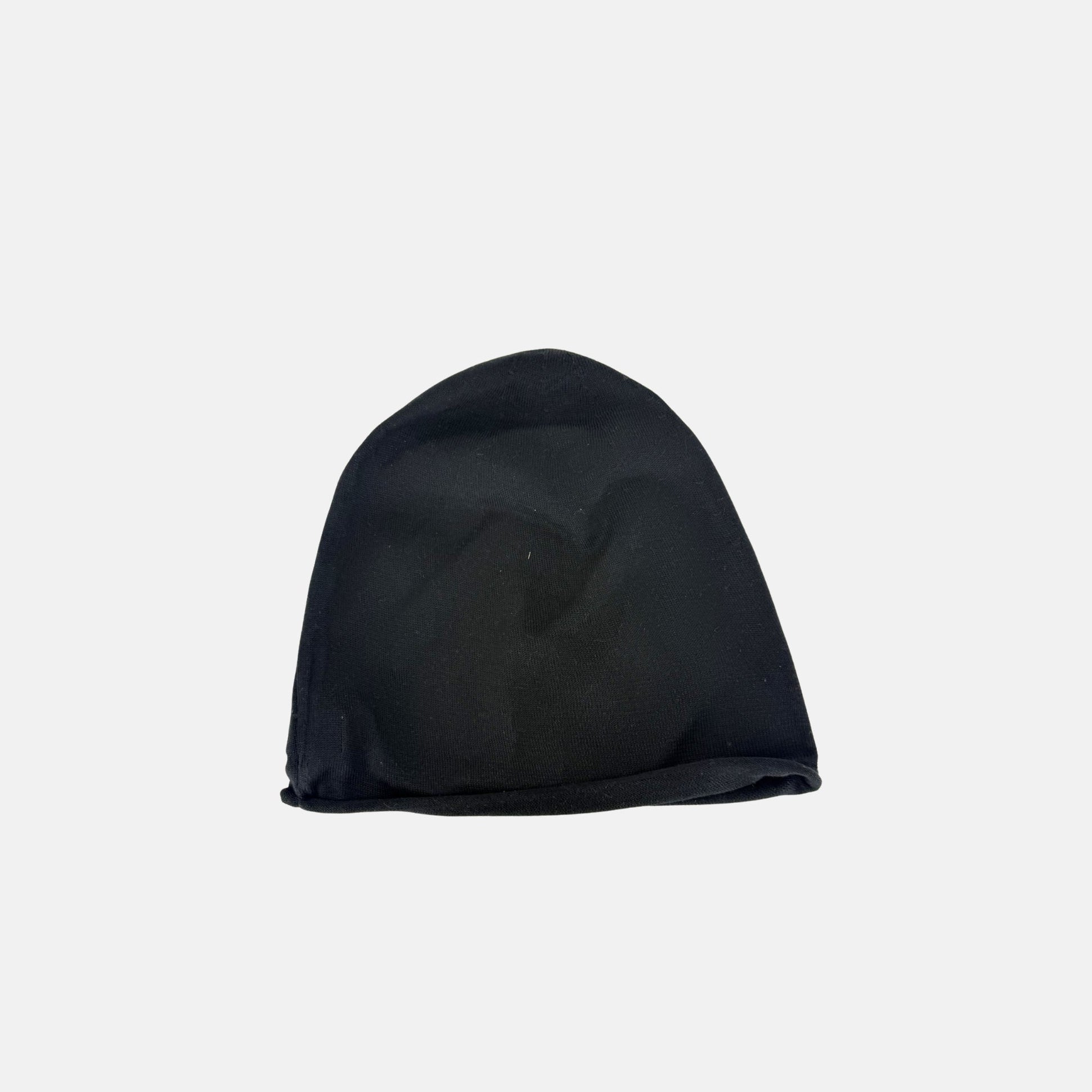 CA4LA MET logo Oversized Silk Knit Cap in Black - Big Bag NY