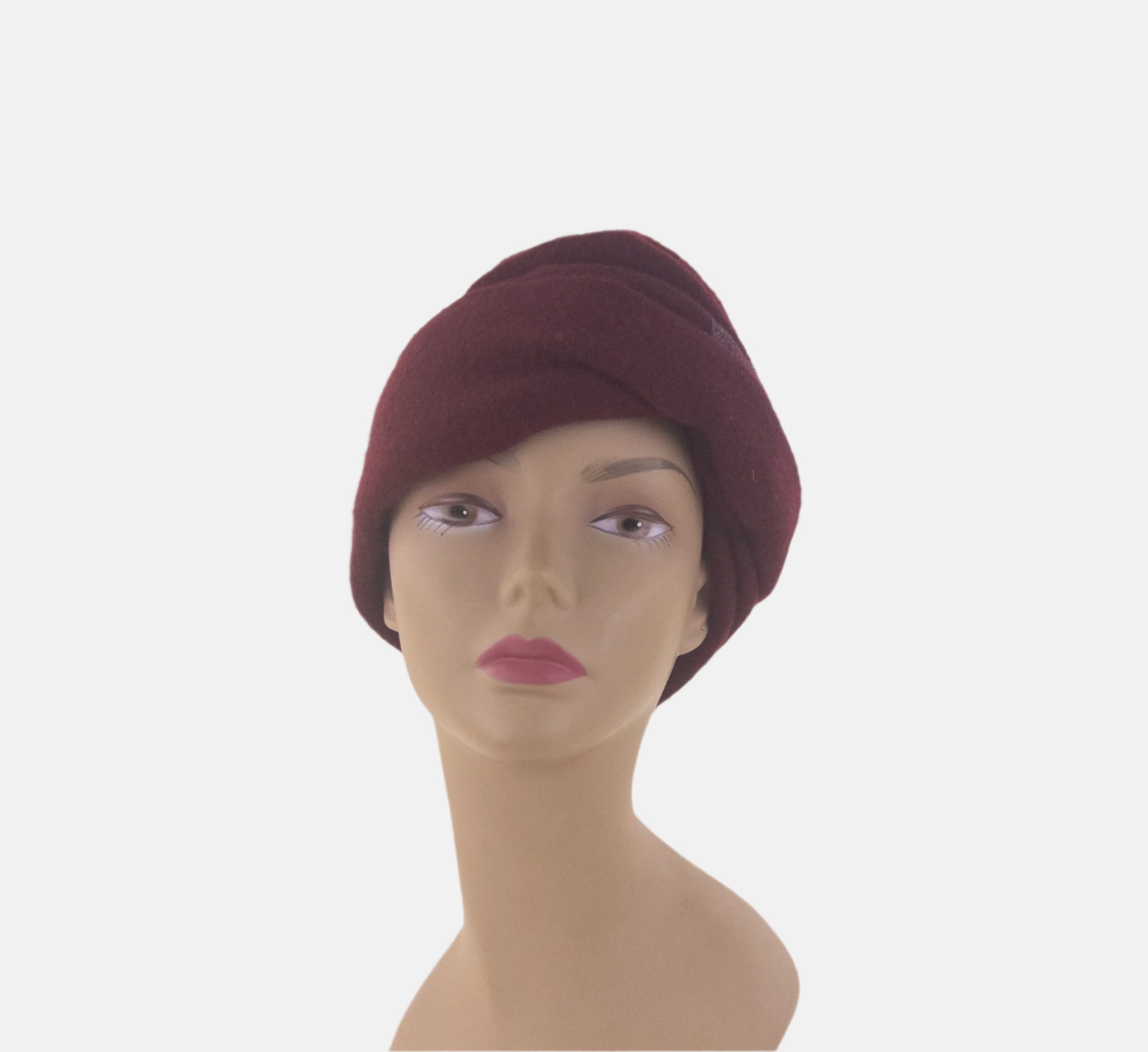 Wine Celine Robert CIMETTE Wool Turban - Big Bag NY