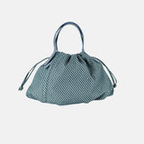 PLINIO Drawstring Tote with Crossbody Strap in Cristallo - Big Bag NY