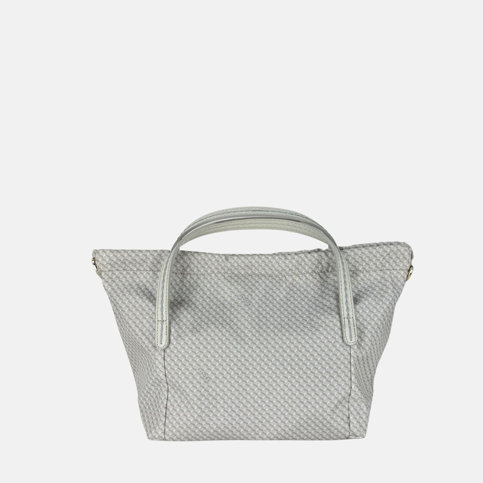 PLINIO Drawstring Small Tote in Greige - Big Bag NY