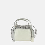 PLINIO Drawstring Small Tote in Greige - Big Bag NY