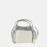 PLINIO Drawstring Small Tote in Greige - Big Bag NY