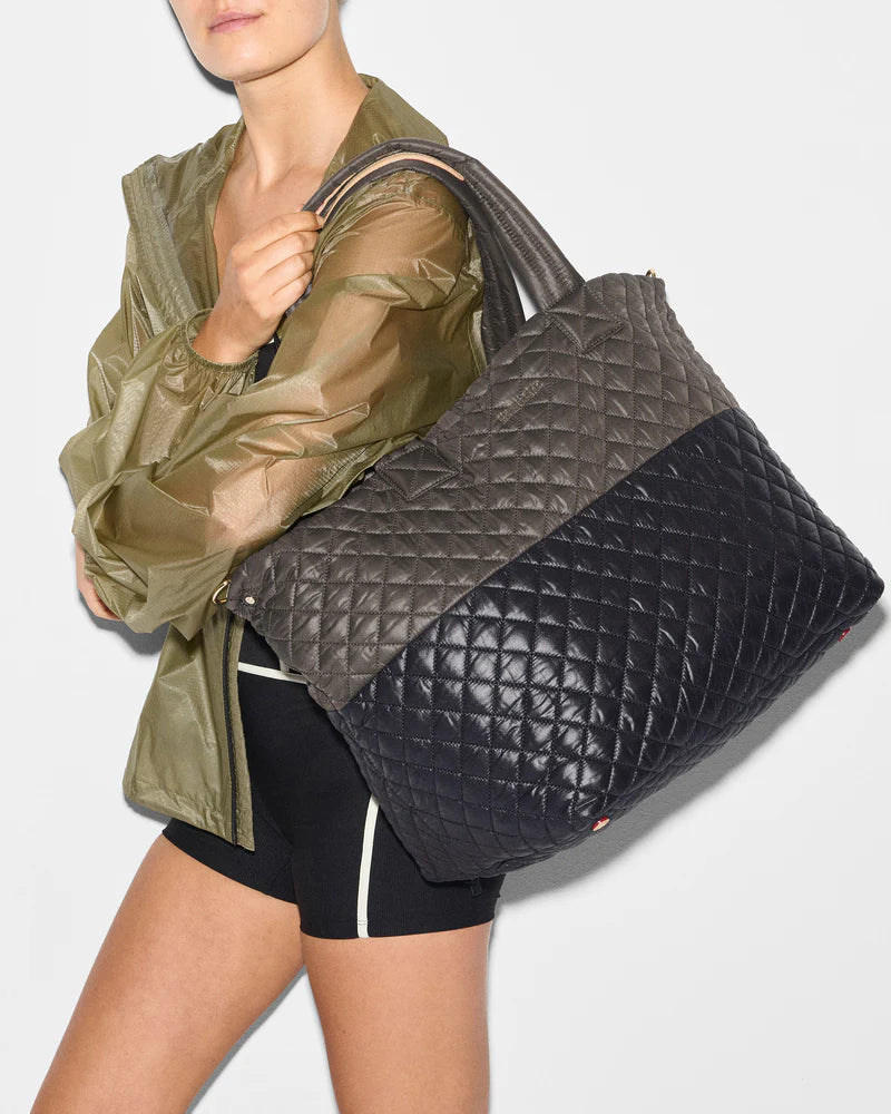 MZ Wallace Large Metro Tote Deluxe in Black Magnet - Big Bag NY