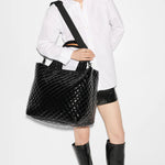 MZ Wallace Large Metro Tote Deluxe in Black Lacquer - Big Bag NY