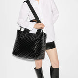 MZ Wallace Large Metro Tote Deluxe in Black Lacquer - Big Bag NY