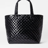 MZ Wallace Large Metro Tote Deluxe in Black Lacquer - Big Bag NY