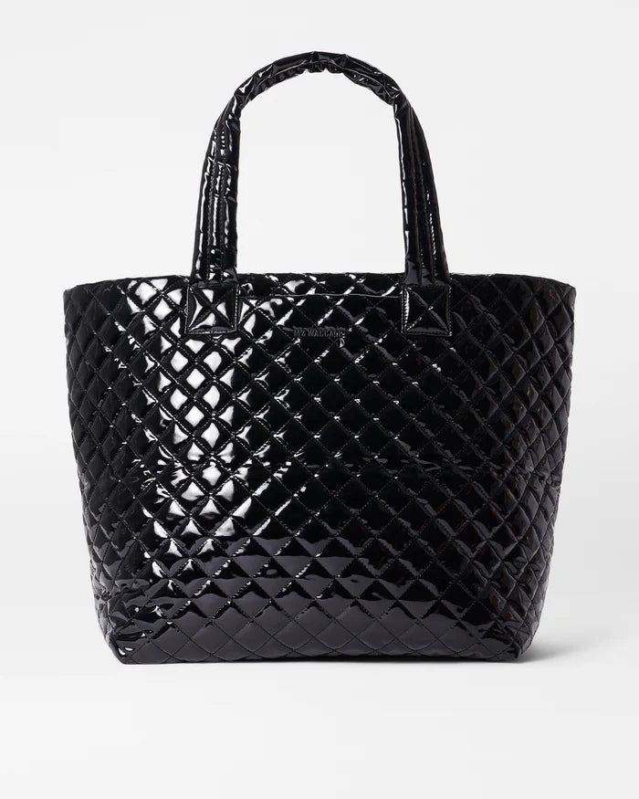 MZ Wallace Large Metro Tote Deluxe in Black Lacquer - Big Bag NY