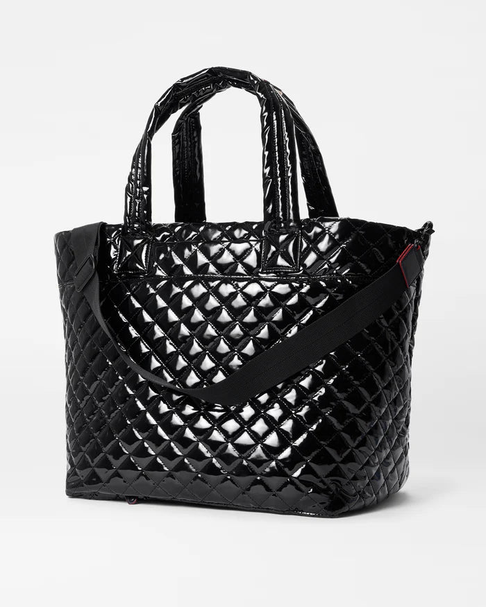 MZ Wallace Large Metro Tote Deluxe in Black Lacquer - Big Bag NY