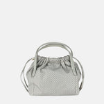 PLINIO Drawstring Small Tote in Greige - Big Bag NY