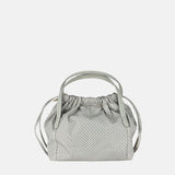 PLINIO Drawstring Small Tote in Greige - Big Bag NY