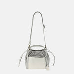 PLINIO Drawstring Small Tote in Greige - Big Bag NY