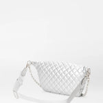MZ Wallace Crosby Crossbody Sling Matte Silver - Big Bag NY