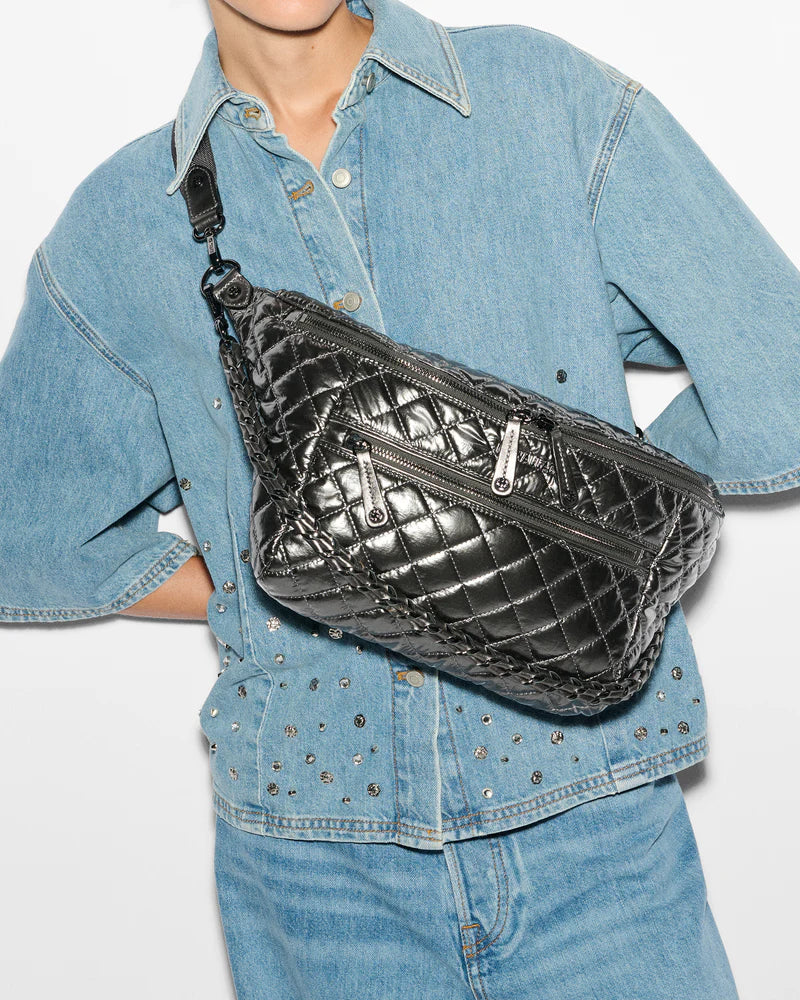 Pewter Metallic MZ Wallace Crosby Sling - Big Bag NY