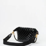 MZ Wallace Crosby Crossbody Sling in Black Lacquer - Big Bag NY