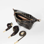 MZ Wallace Crosby Crossbody Sling in Black Lacquer - Big Bag NY