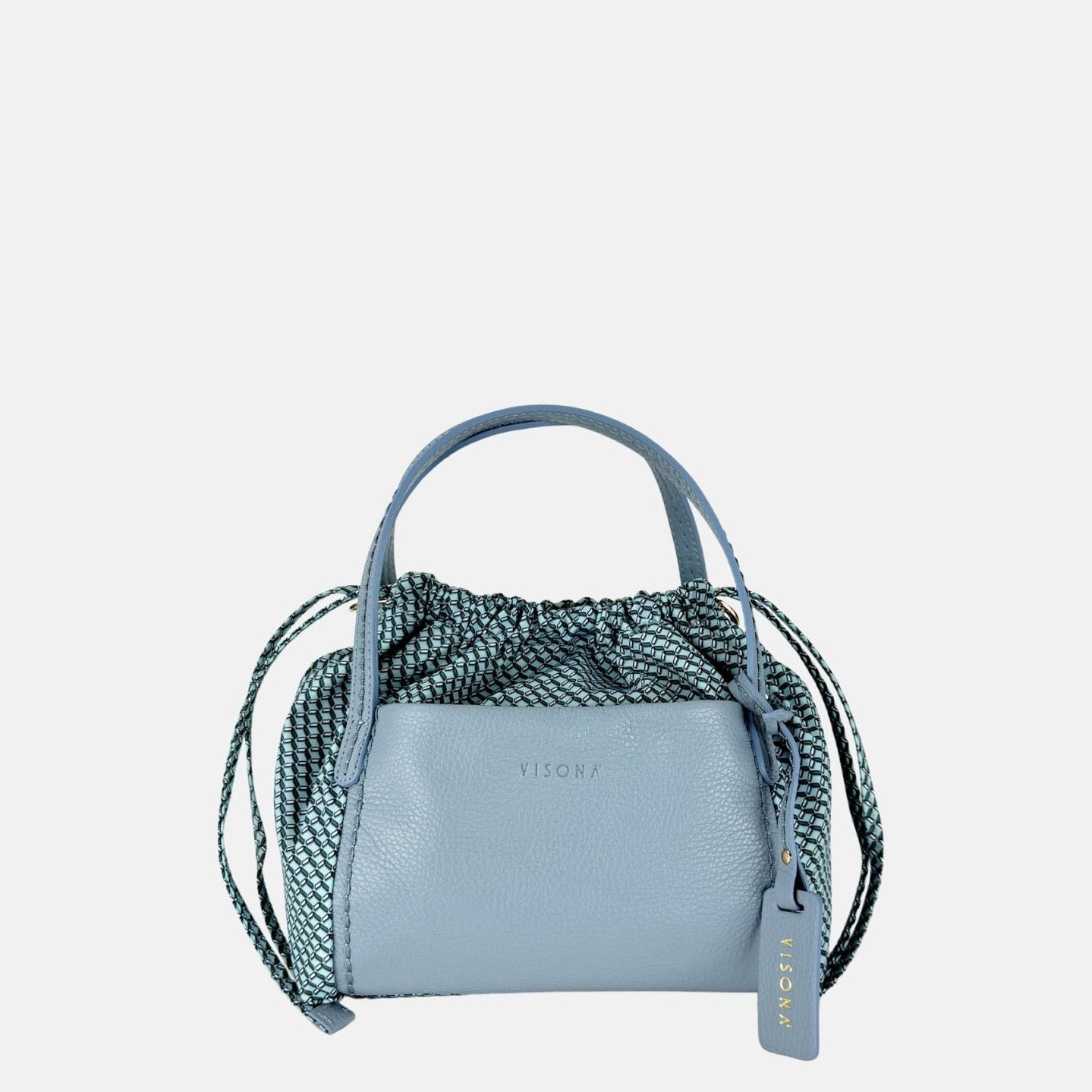 PLINIO Drawstring Small Tote in Cristallo - Big Bag NY