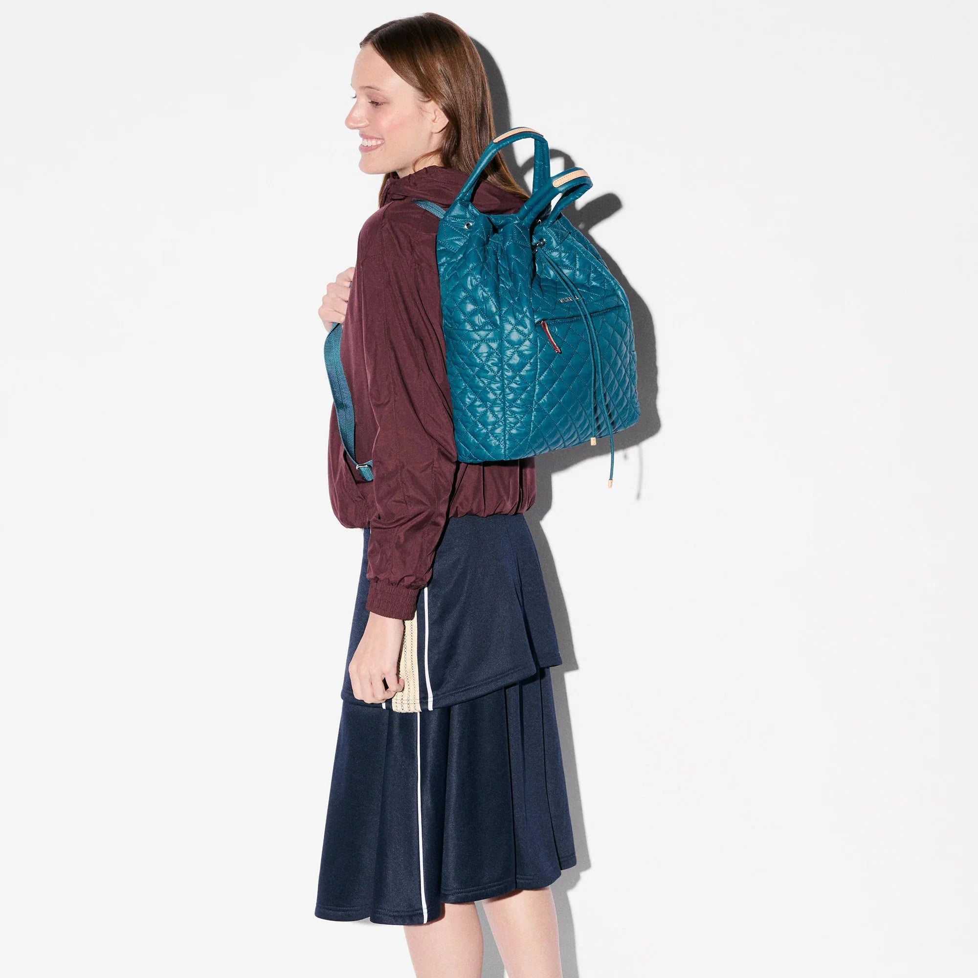 MZ Wallace Metro Convertible Backpack in Pacific - Big Bag NY