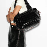 MZ Wallace Medium Sutton Deluxe in Black Lacquer - Big Bag NY