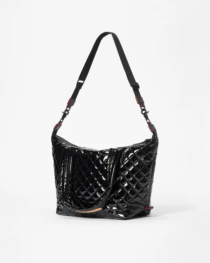 MZ Wallace Medium Sutton Deluxe in Black Lacquer - Big Bag NY