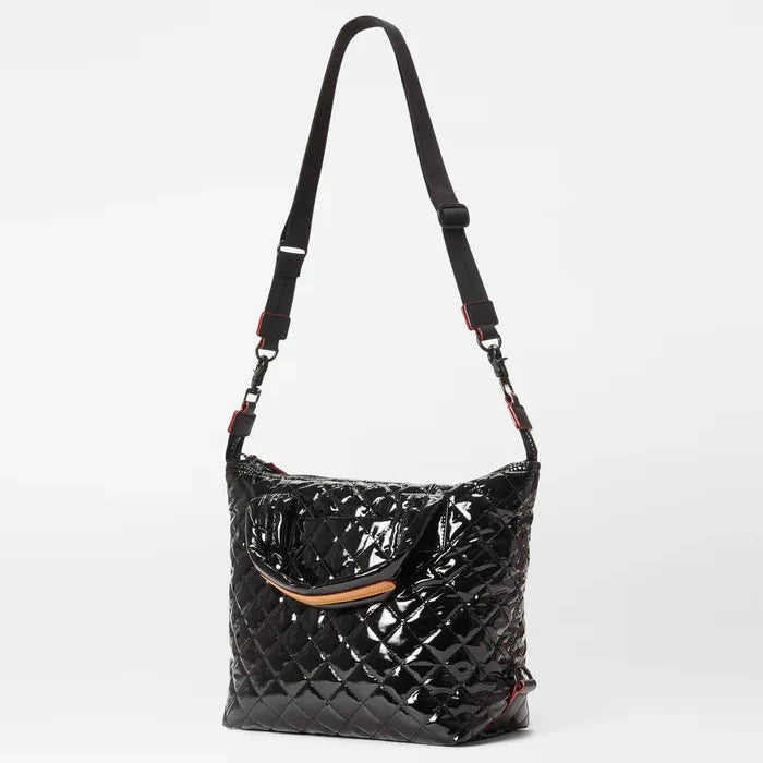 MZ Wallace Small Sutton Deluxe in Black Lacquer - Big Bag NY