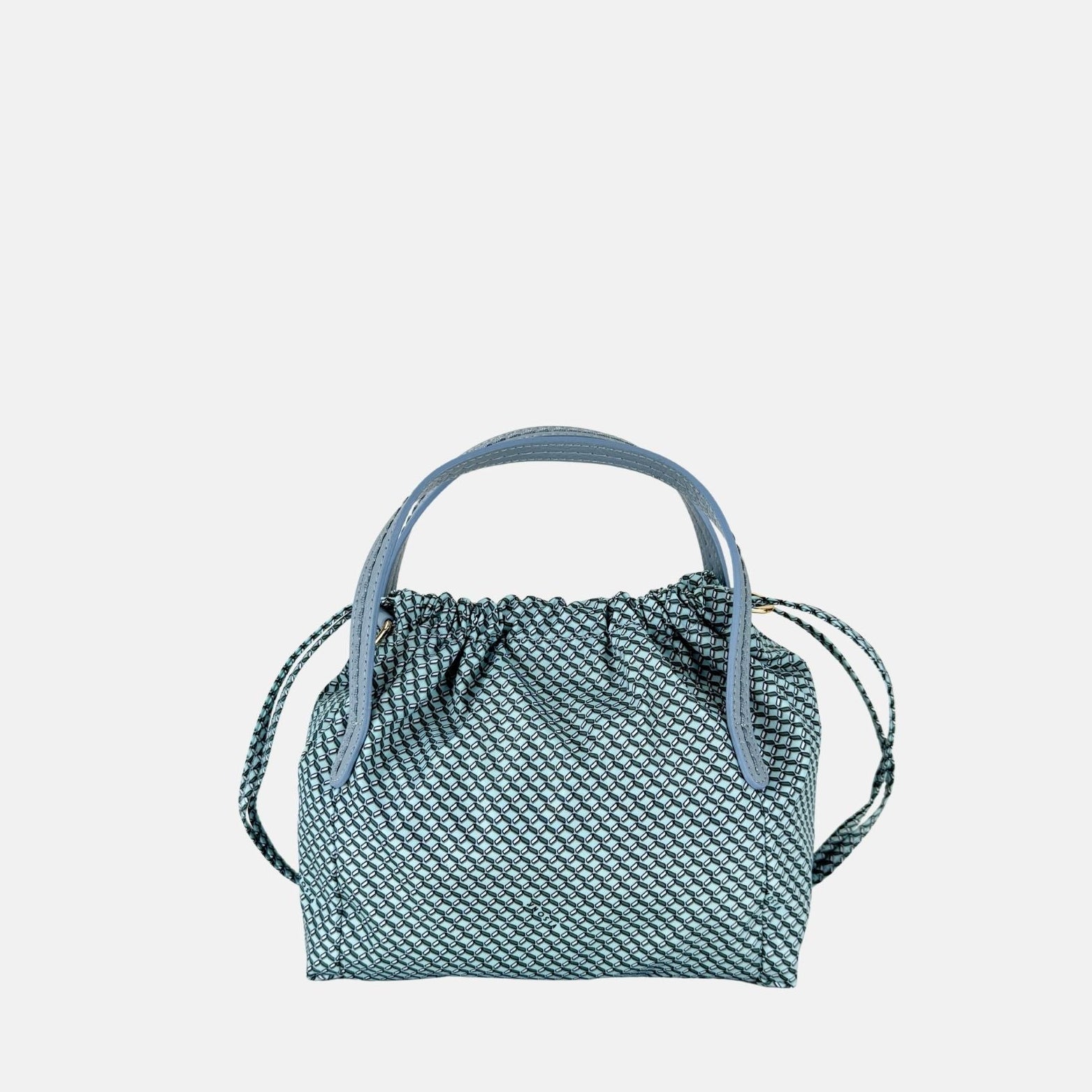 PLINIO Drawstring Small Tote in Cristallo - Big Bag NY