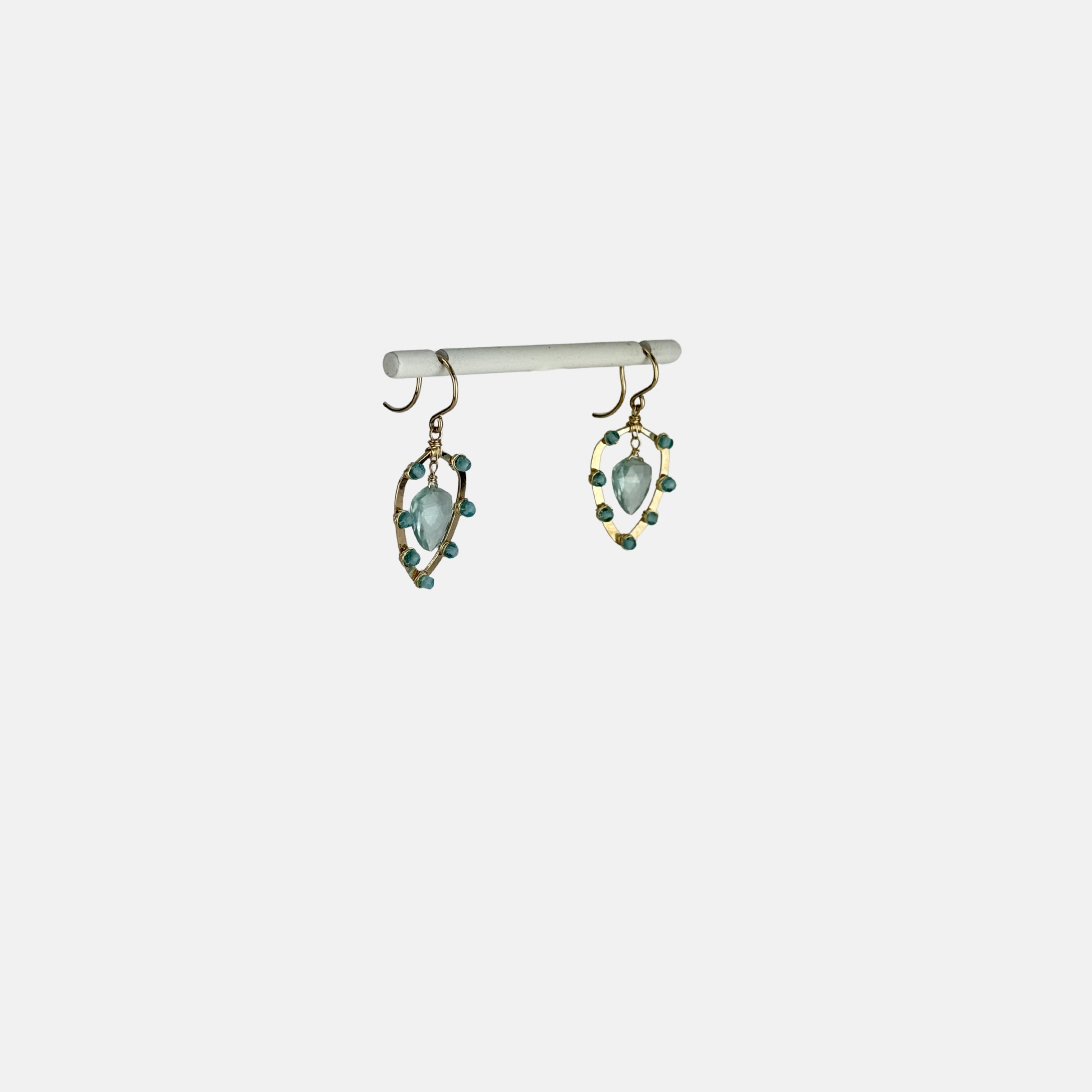 Dana Kellin Aqua Quartz and Apatite Drop Earrings - Big Bag NY
