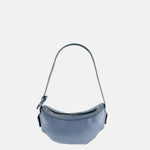 10.03.53 Blue Leather Half Moon Bag