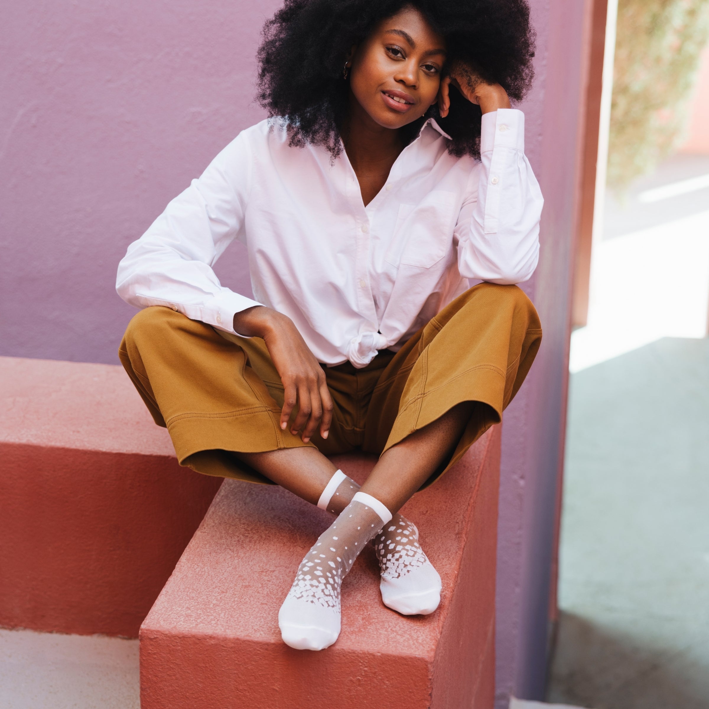 Atelier St Eustache Nakameguro Sock in White - Big Bag NY