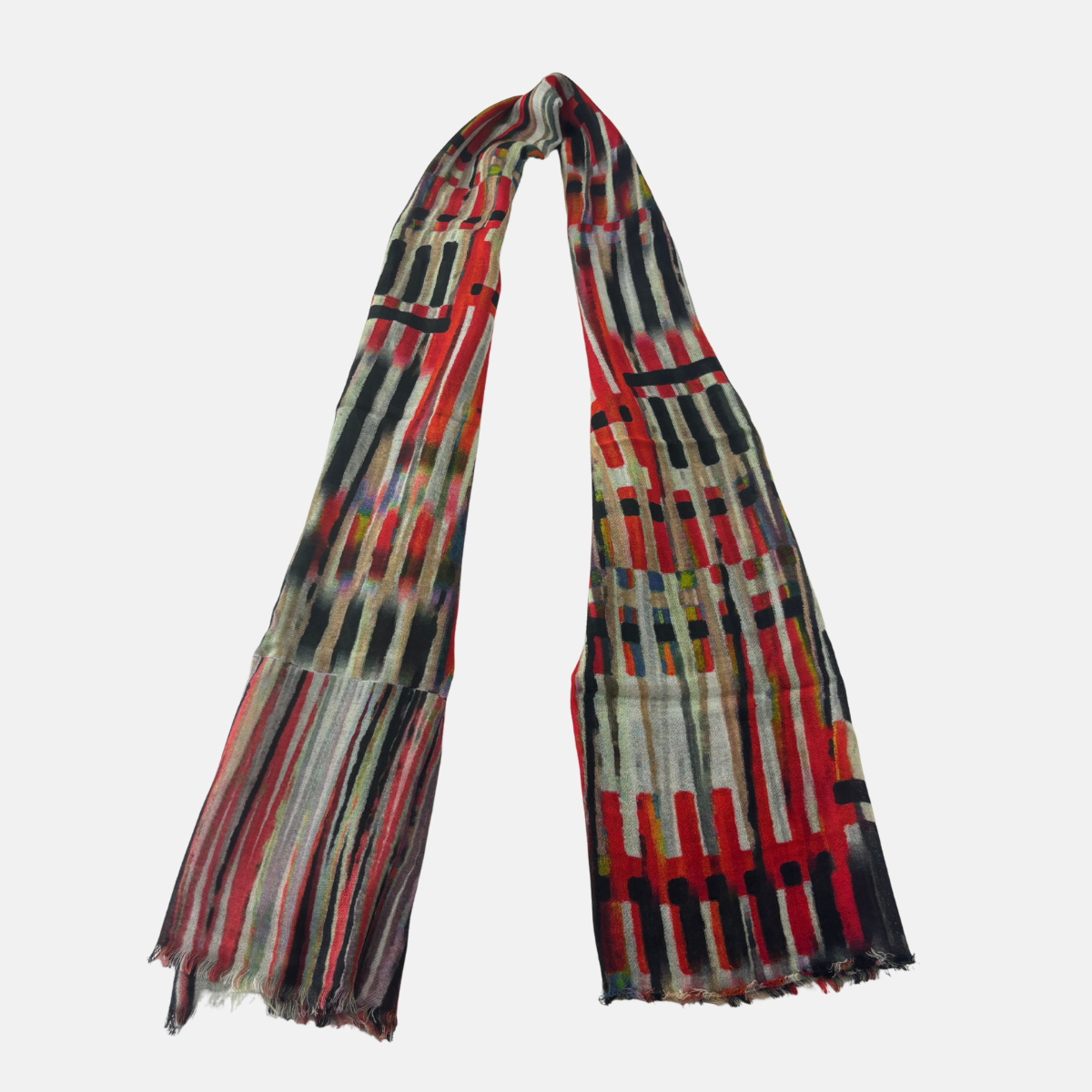 Tradition Textiles Rectangle Strokes Wool Scarf - Big Bag NY