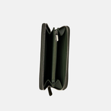 Hand Painted Supersmooth Calfskin Long Zip Around Clutch Wallet in Olive