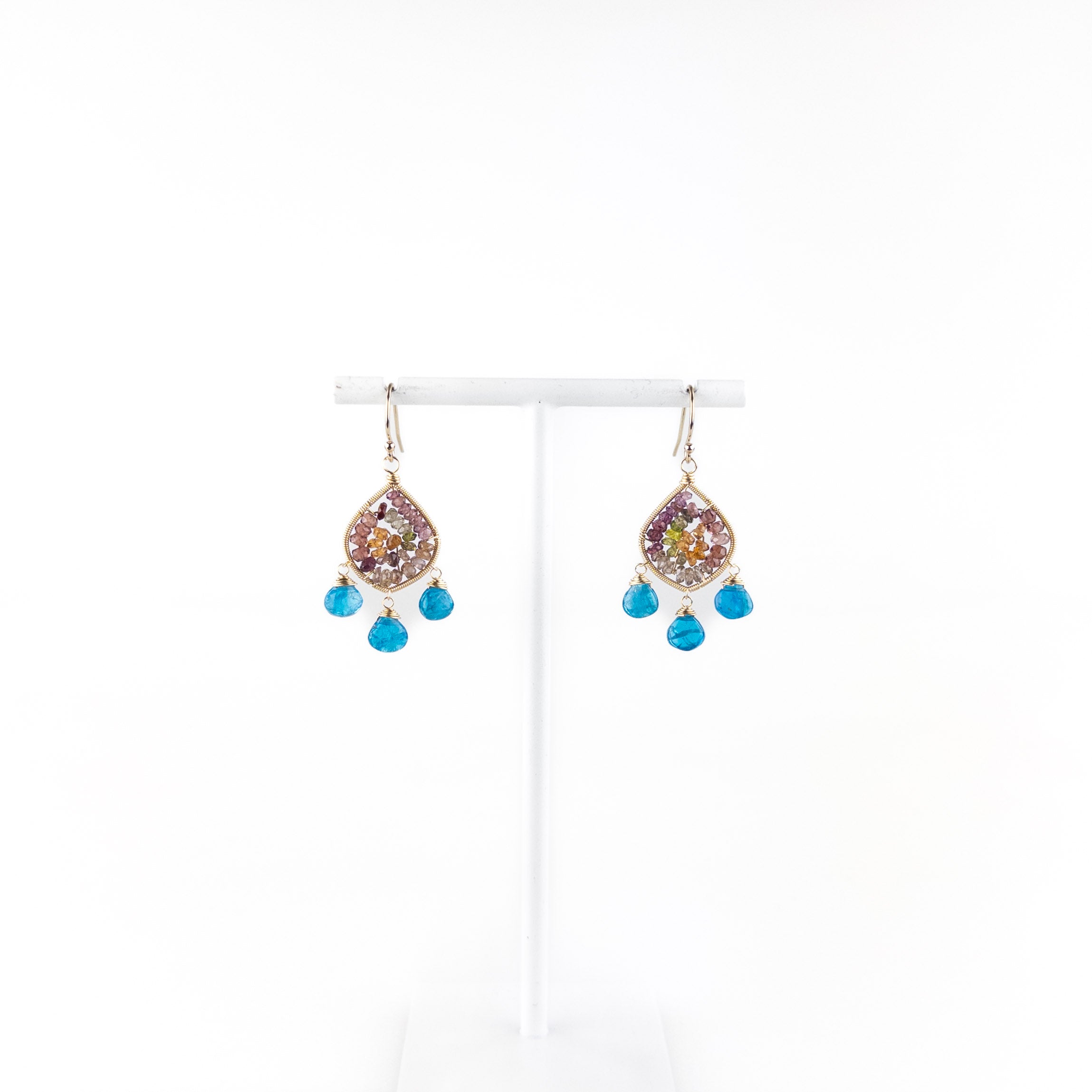 Lina's Apatite and Carnelian Mini Chandeliers - Big Bag NY