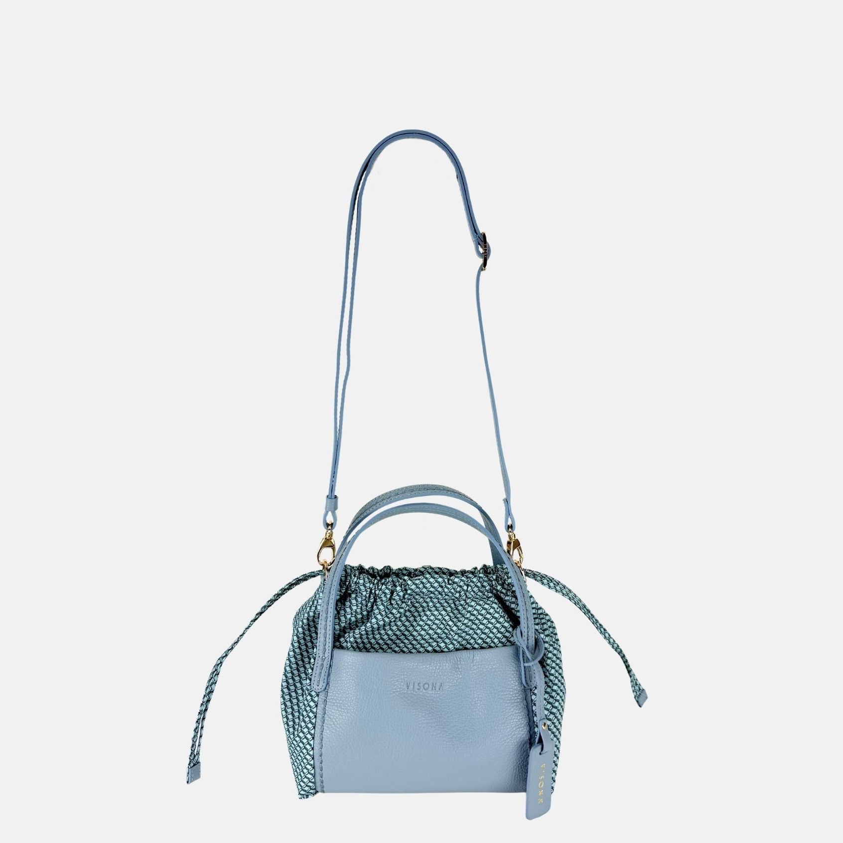 PLINIO Drawstring Small Tote in Cristallo - Big Bag NY