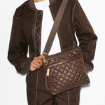 MZ Wallace Metro Flat Crossbody in Walnut - Big Bag NY