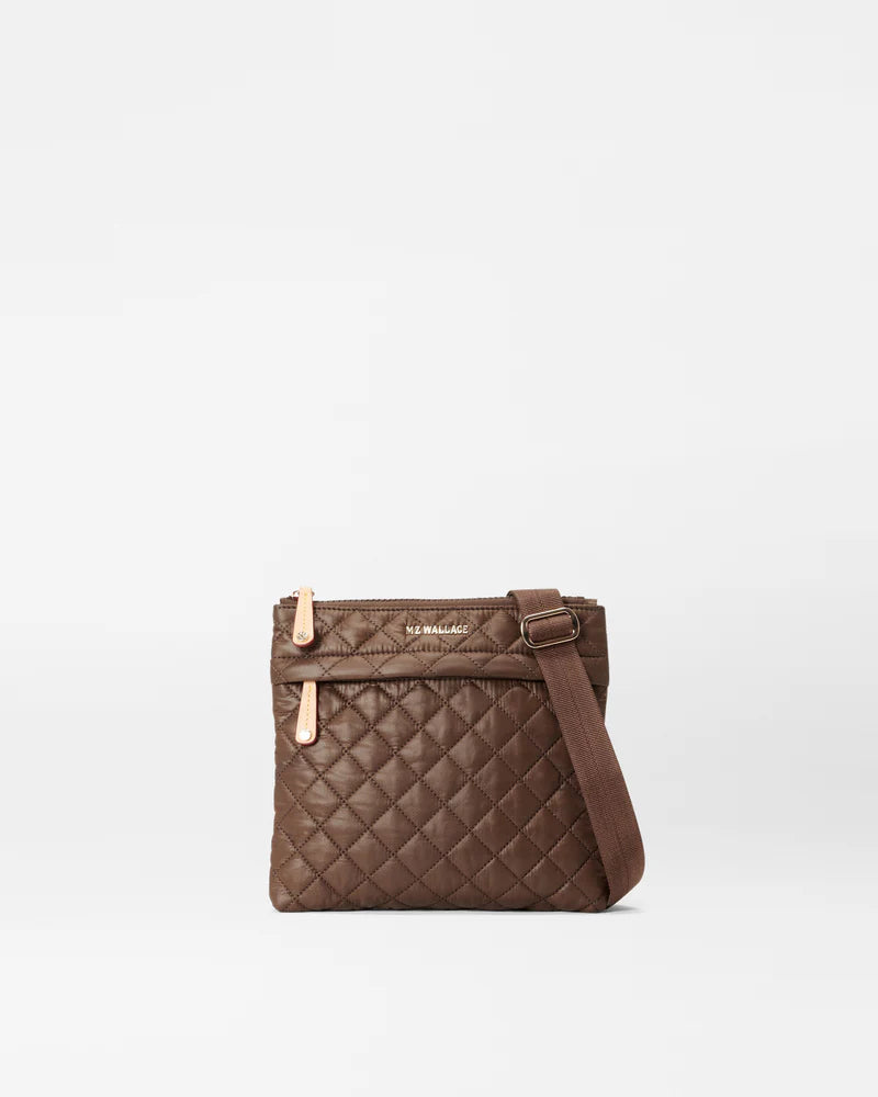 MZ Wallace Metro Flat Crossbody in Walnut - Big Bag NY