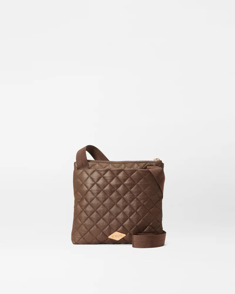 MZ Wallace Metro Flat Crossbody in Walnut - Big Bag NY