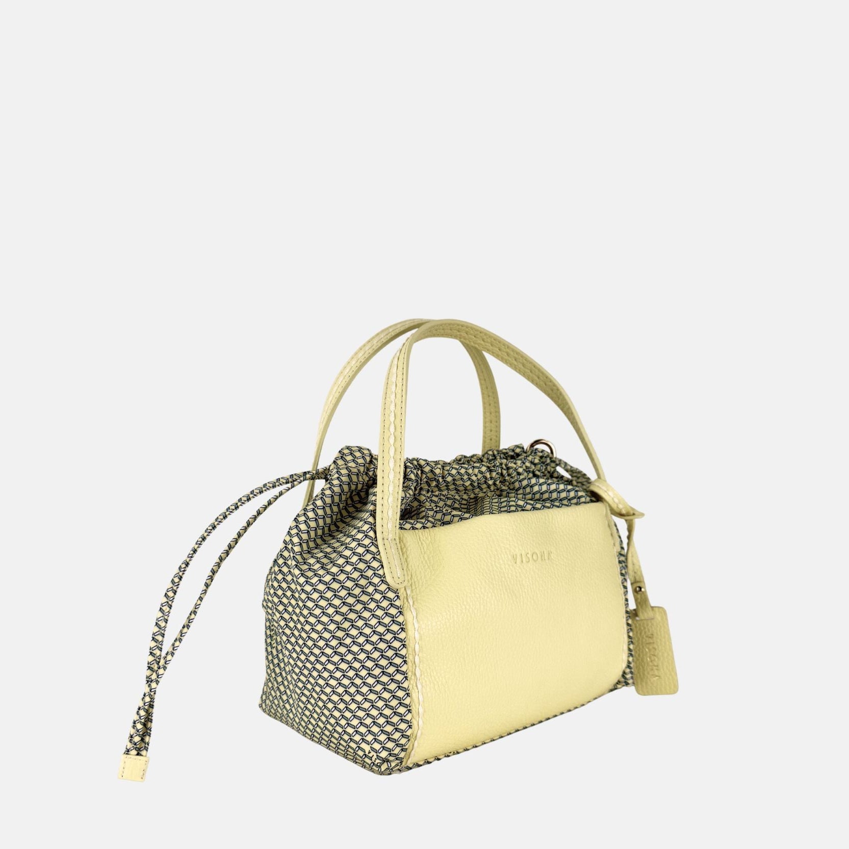 PLINIO Drawstring Small Tote in Canarino - Big Bag NY