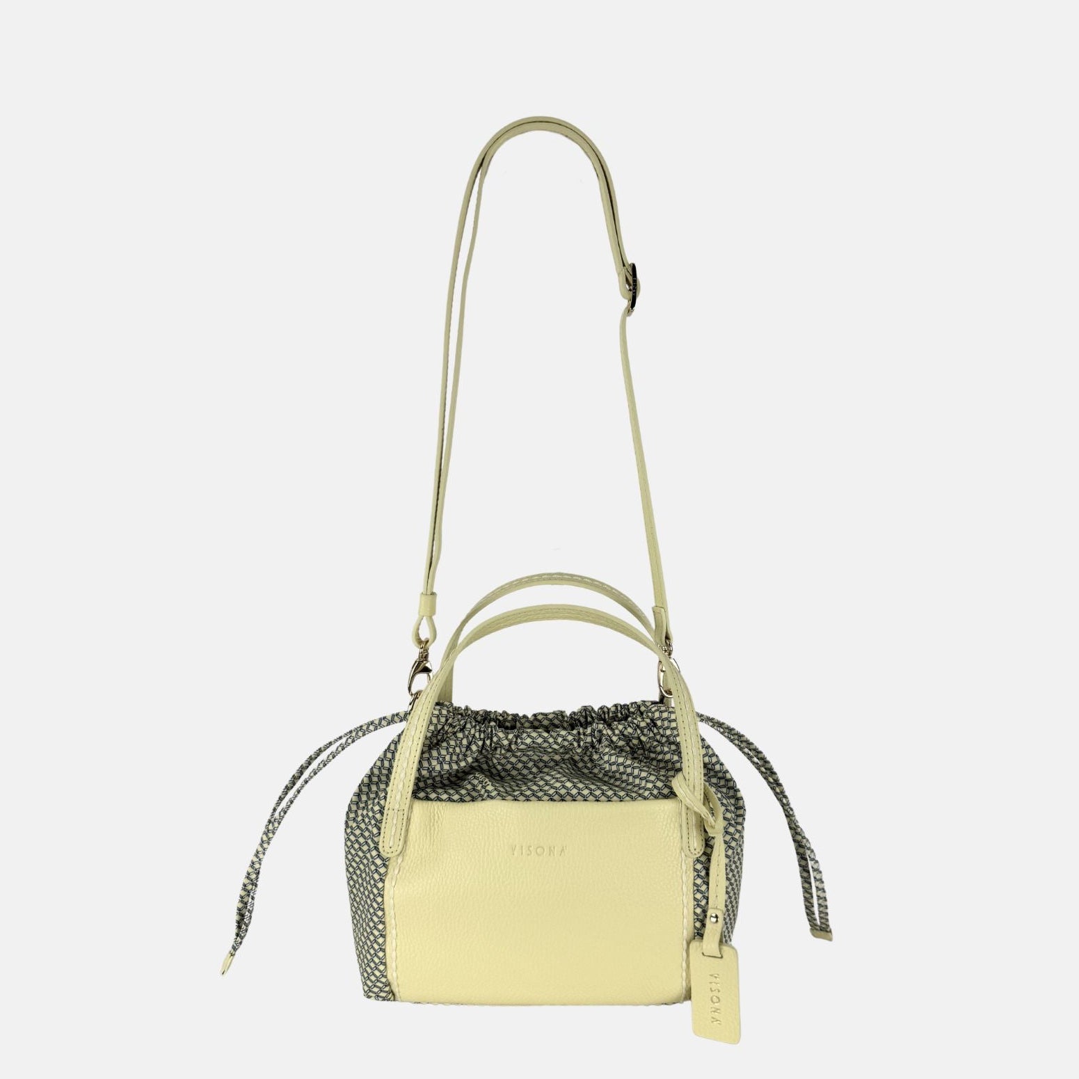 PLINIO Drawstring Small Tote in Canarino - Big Bag NY