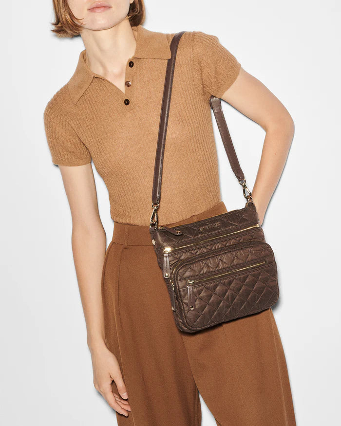 MZ Wallace Downtown Crosby in Walnut - Big Bag NYC