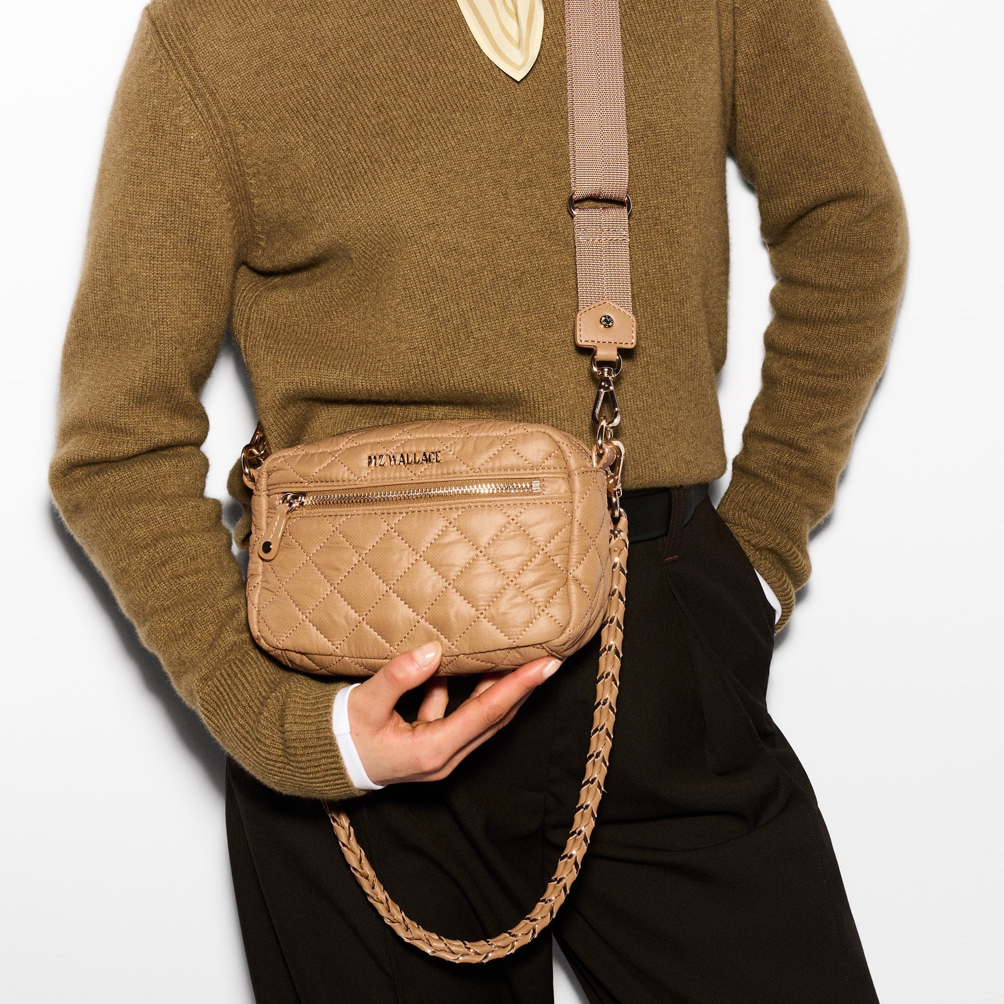 MZ Wallace Mini Crosby Caramel - Big Bag NY