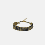 DAG Gioielli Woven Bracelet with Black Spinel Gemstones - Big Bag NY