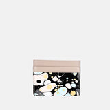 Riccardo Luci Marble Leather Credit Card Holder Taupe 2 Mix - Big Bag NY