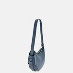 10.03.53 Blue Leather Half Moon Bag