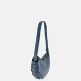 10.03.53 Blue Leather Half Moon Bag