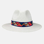Hats & Dreams Tribal Print Ribbon Raffia Fedora - Big Bag NY